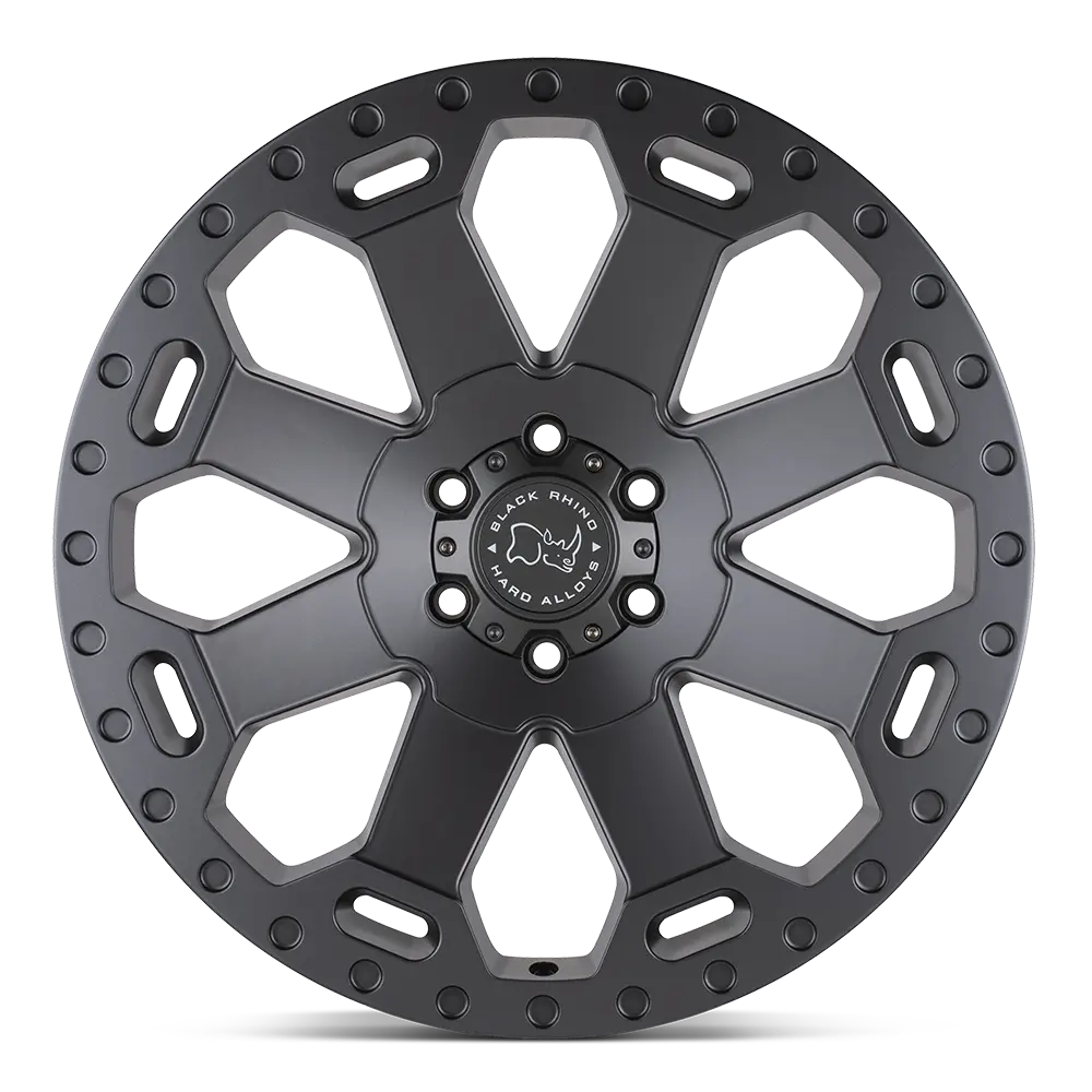[LLCTBRCHN017003] 17x9.0 6X135/12 BLACK RHINO WARLORD MATTE BLACK W/MACHINE DA